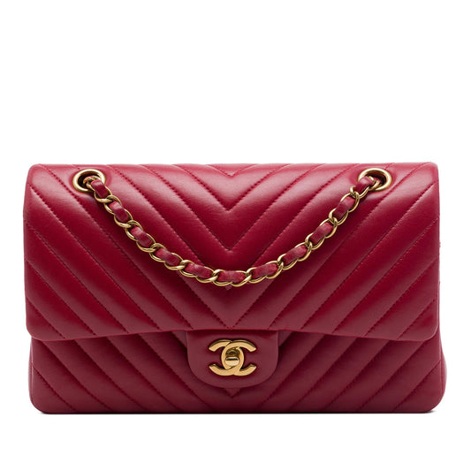 Chanel Medium Classic Chevron Lambskin Double Flap