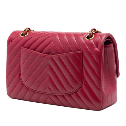 Chanel Medium Classic Chevron Lambskin Double Flap