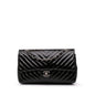 Chanel Medium Classic Chevron Patent Double Flap