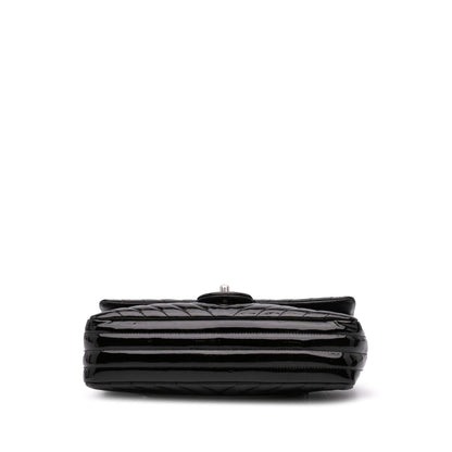 Chanel Medium Classic Chevron Patent Double Flap