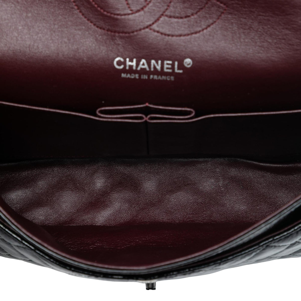 Chanel Medium Classic Distressed Patent Double Flap
