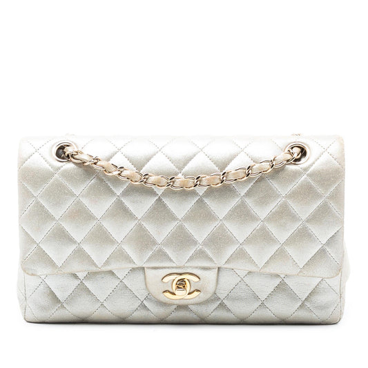 Chanel Medium Classic Iridescent Lambskin Double Flap