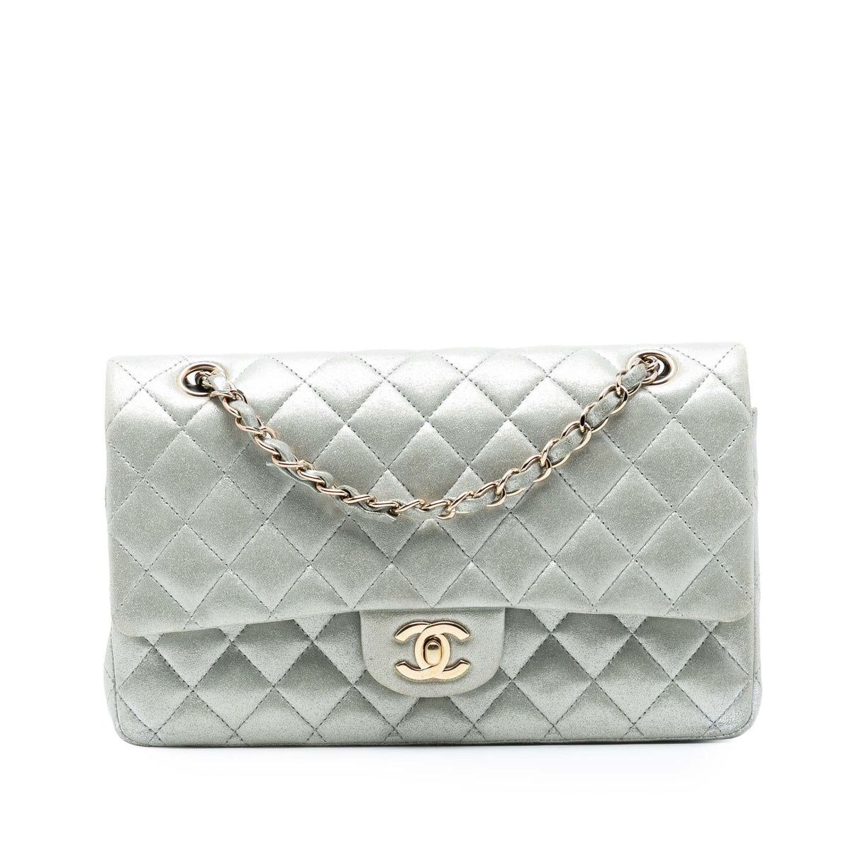 Chanel Medium Classic Iridescent Lambskin Double Flap
