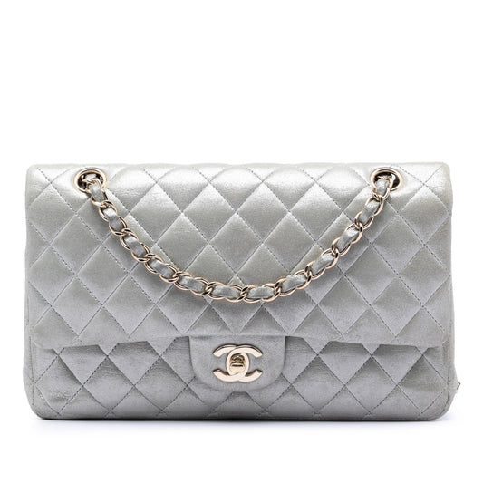 Chanel Medium Classic Iridescent Lambskin Double Flap