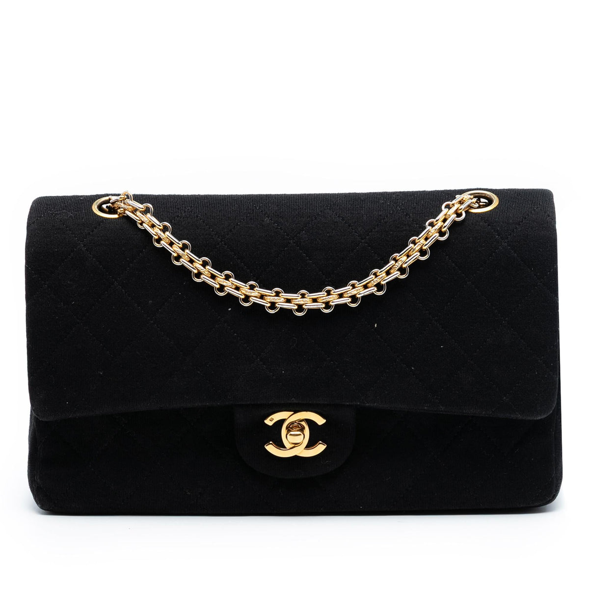 Chanel Medium Classic Jersey Bijoux Chain Double Flap