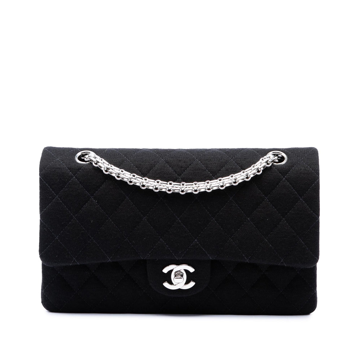 Chanel Medium Classic Jersey Bijoux Chain Double Flap