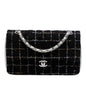 Chanel Medium Classic Quilted Tweed and Metallic Lambskin Double Flap