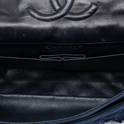 Chanel Medium Classic Satin Paillette Embellished Double Flap