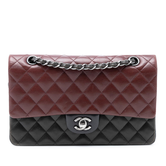 Chanel Medium Classic Tricolor Lambskin Double Flap