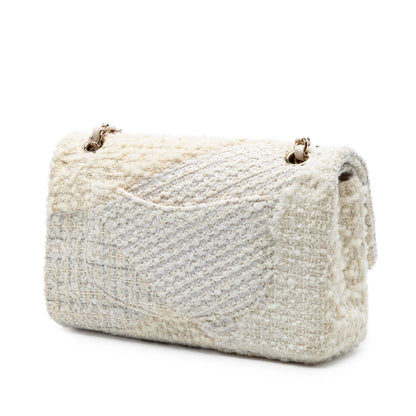 Chanel Medium Classic Tweed Patchwork Double Flap