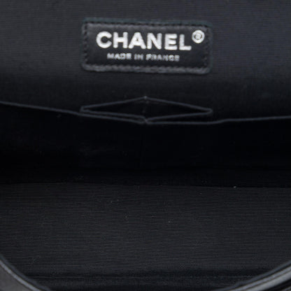 Chanel Medium Classic Tweed and Caviar Double Flap