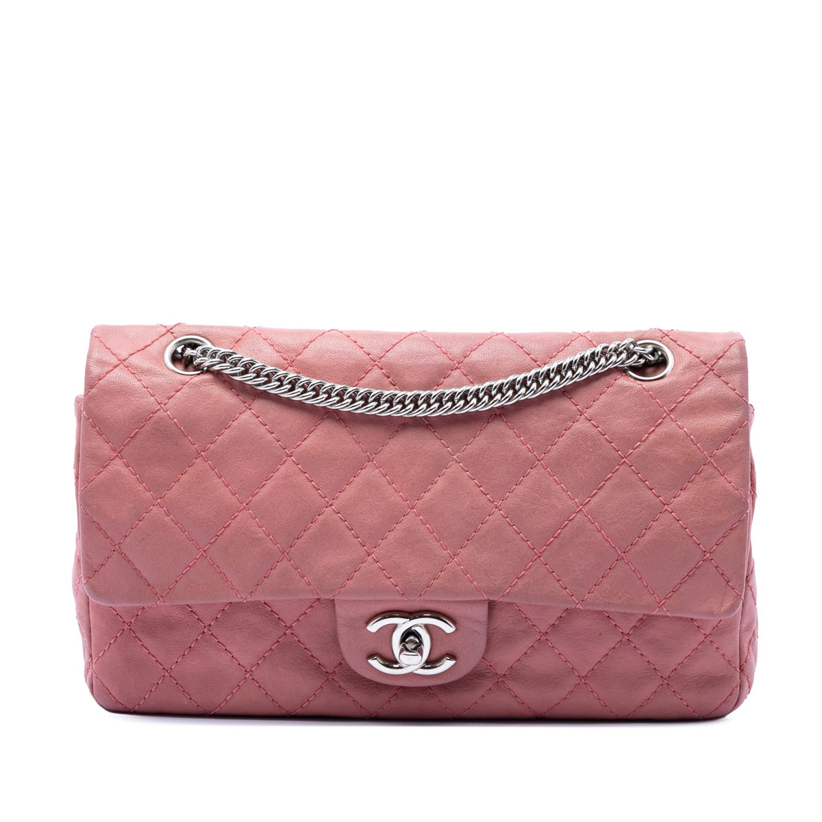 Chanel Medium Classic Washed Lambskin Bijoux Chain Double Flap
