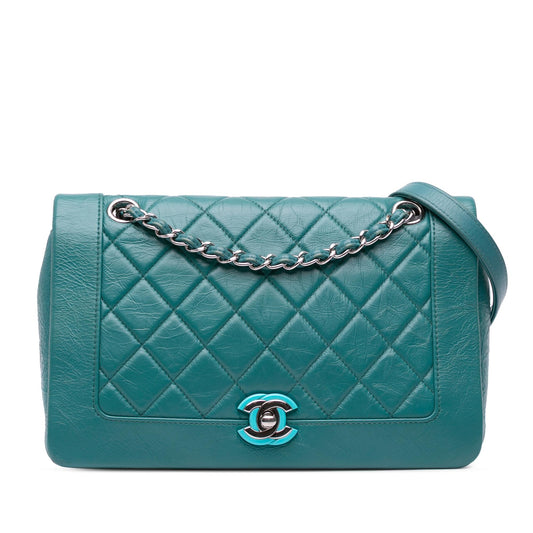 Chanel Medium Crumpled Calfskin Bi Vintage Full Flap
