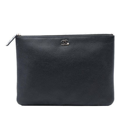 Chanel Medium Goatskin Lucky Clover O Case Clutch