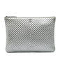 Chanel Medium Metallic Chevron Calfskin O Case Clutch