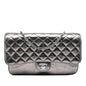 Chanel Medium Metallic Crackled Calfskin Clams Pocket Flap