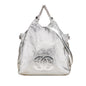 Chanel Medium Metallic Glazed Calfskin Perforated Rodeo Drive Satchel