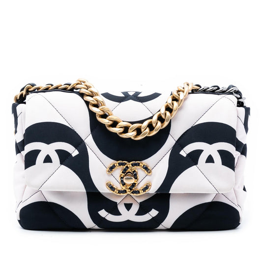 Chanel Medium Printed Silk 19 Flap