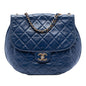 Chanel Medium Quilted Aged Calfskin Bubble CC Flap