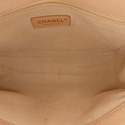 Chanel Medium Quilted Calfskin Label Click Flap
