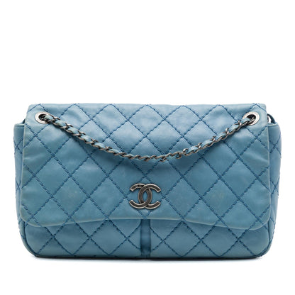 Chanel Medium Quilted Calfskin Natural Beauty Split Pocket Flap
