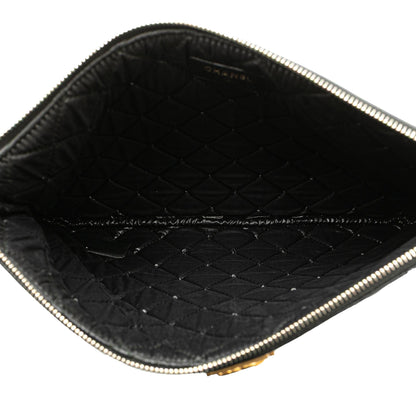 Chanel Medium Quilted Caviar Boy O Case Clutch