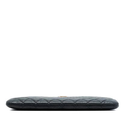 Chanel Medium Quilted Caviar Boy O Case Clutch