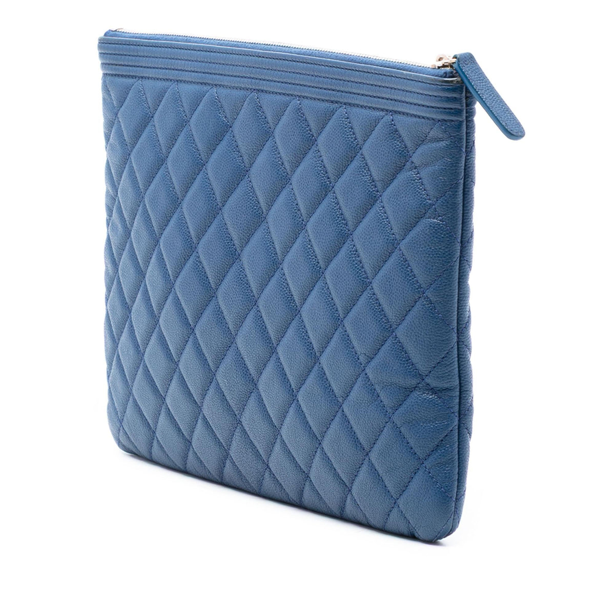 Chanel Medium Quilted Caviar Boy O Case Clutch