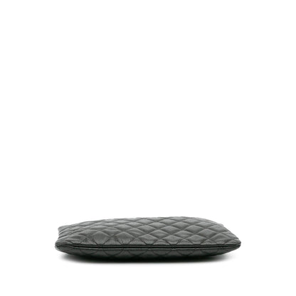 Chanel Medium Quilted Caviar O Case Clutch