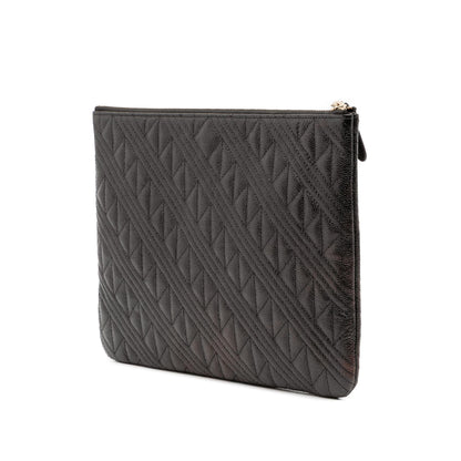 Chanel Medium Quilted Caviar O Case Clutch