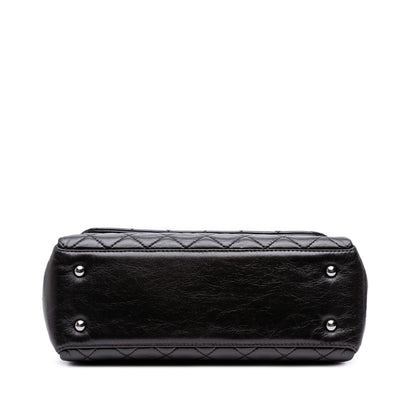 Chanel Medium Quilted Glazed Calfskin Lady Pearly Flap