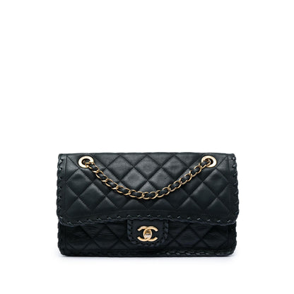 Chanel Medium Quilted Iridescent Calfskin Happy Stitch Flap