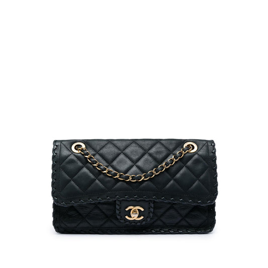 Chanel Medium Quilted Iridescent Calfskin Happy Stitch Flap
