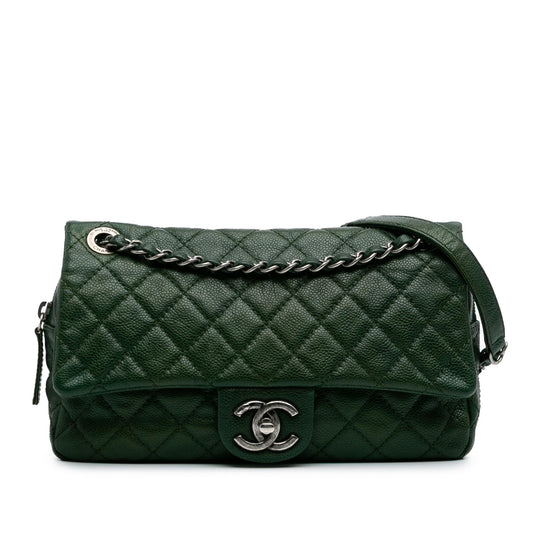 Chanel Medium Quilted Iridescent Caviar Easy Flap