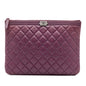 Chanel Medium Quilted Lambskin Boy O Case Clutch