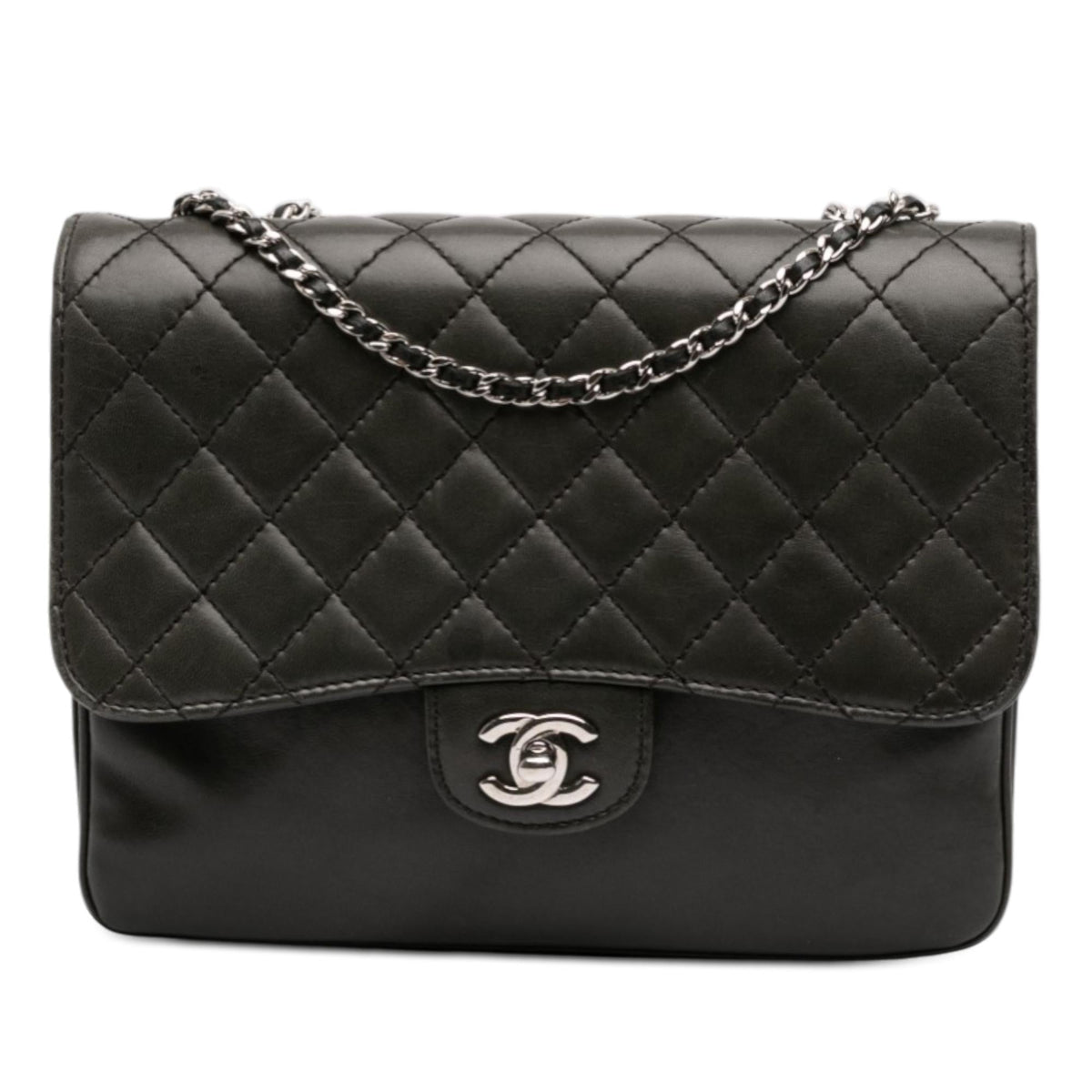 Chanel Medium Quilted Lambskin Clams Pocket Flap