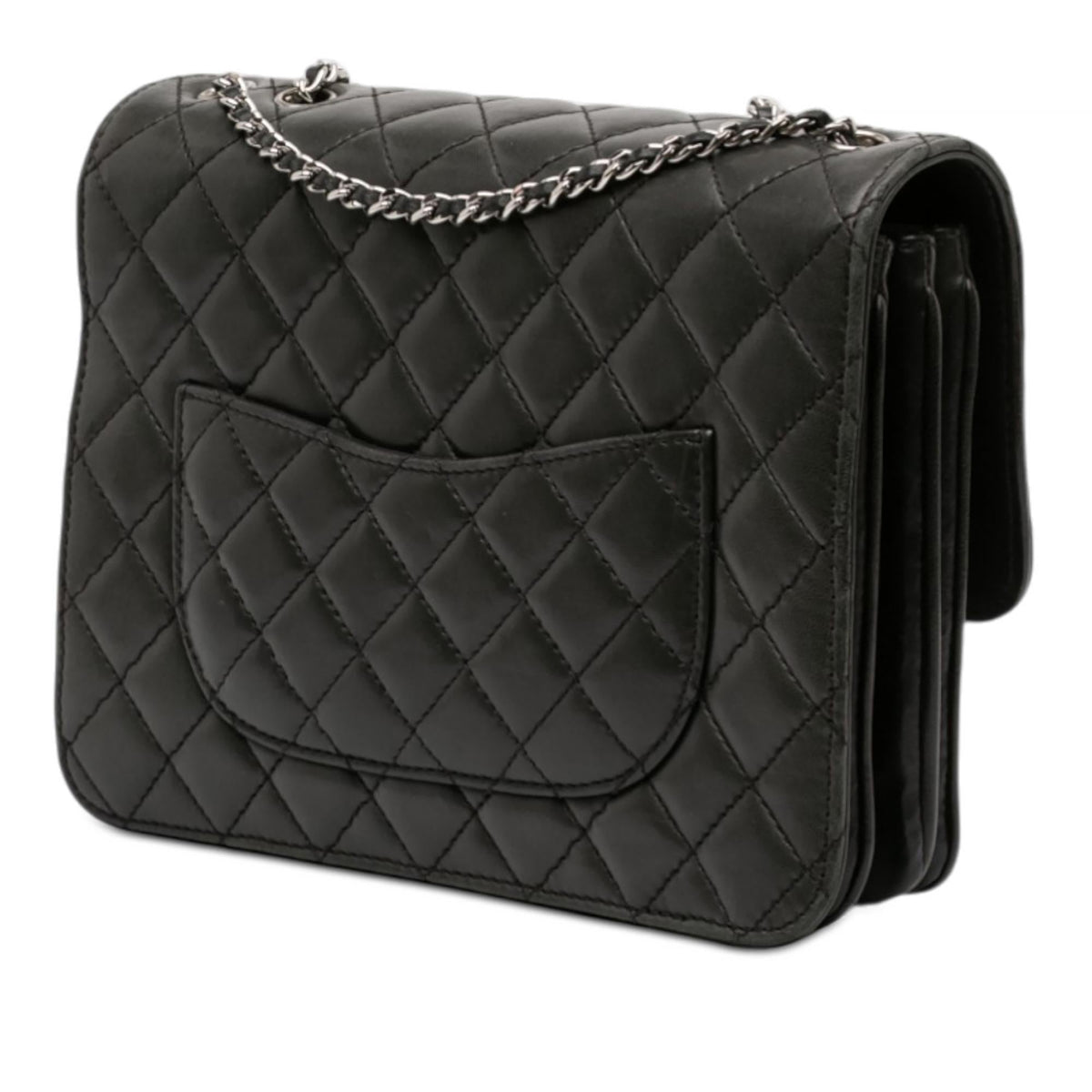 Chanel Medium Quilted Lambskin Clams Pocket Flap