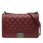Chanel Medium Quilted Lambskin Double Stitch Boy Flap