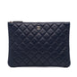 Chanel Medium Quilted Lambskin O Case Clutch