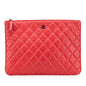 Chanel Medium Quilted Lambskin O Case Clutch