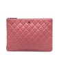 Chanel Medium Quilted Lambskin O Case Clutch