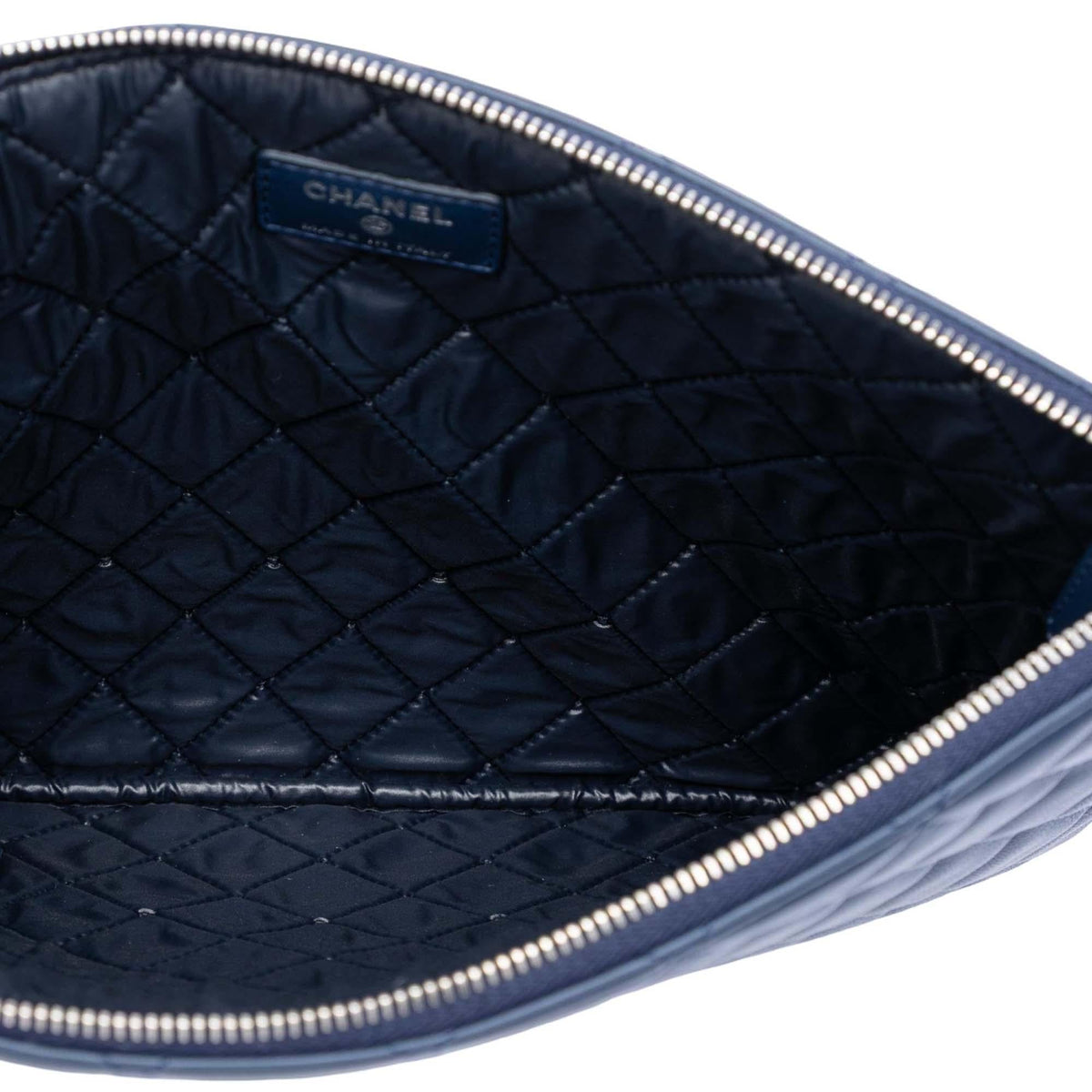 Chanel Medium Quilted Lambskin O Case Clutch