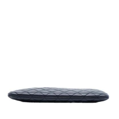 Chanel Medium Quilted Lambskin O Case Clutch