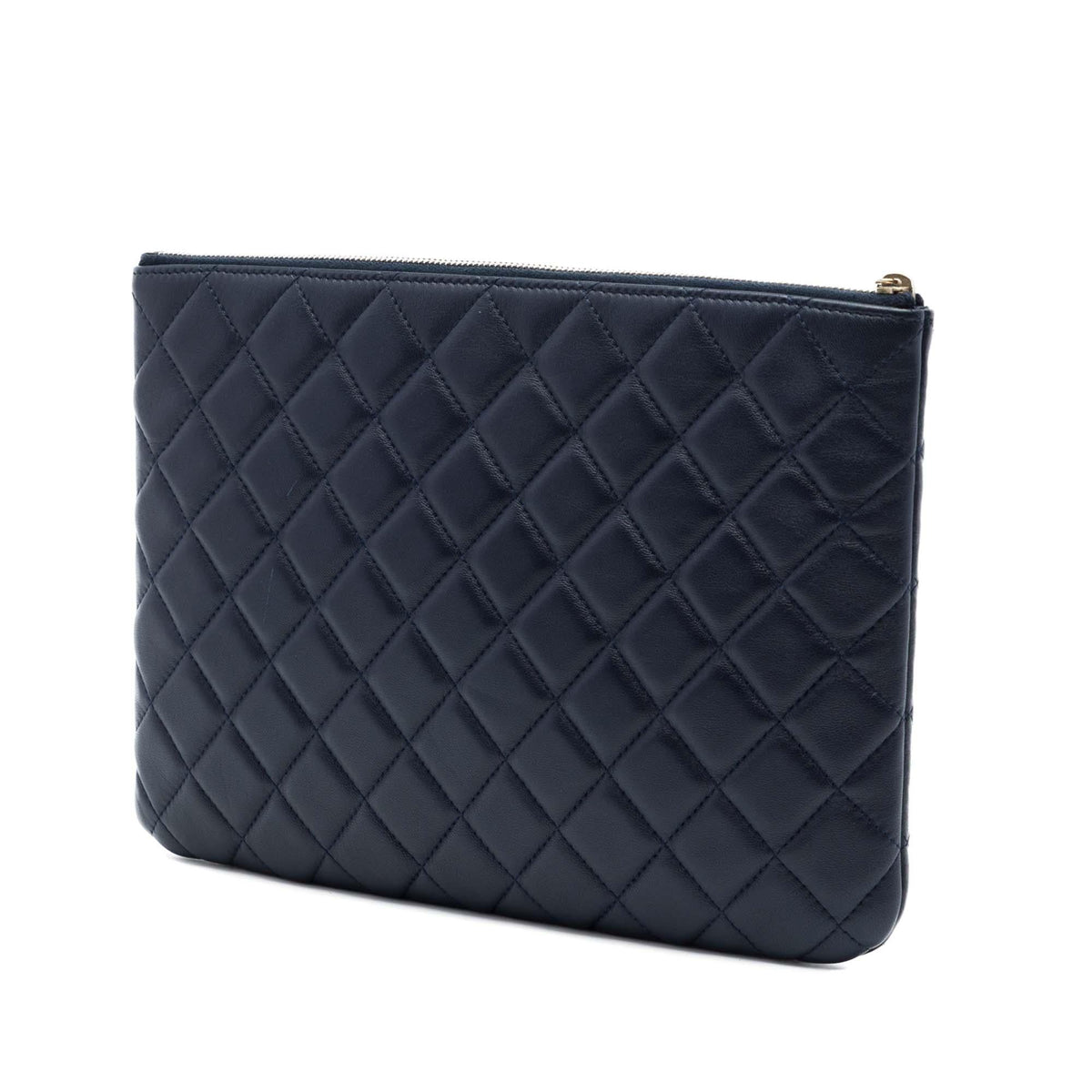 Chanel Medium Quilted Lambskin O Case Clutch