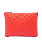 Chanel Medium Quilted Lambskin O Case Clutch