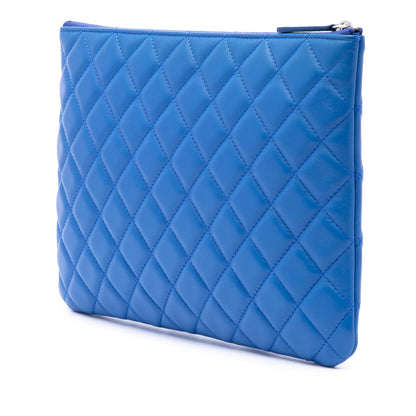 Chanel Medium Quilted Lambskin O Case Clutch
