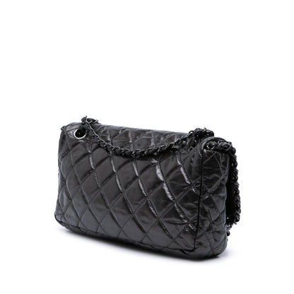 Chanel Medium Quilted Metallic Aged Calfskin Chain Me Flap
