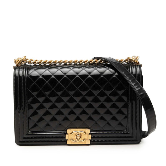 Chanel Medium Quilted Patent Boy Flap