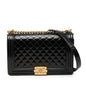 Chanel Medium Quilted Patent Boy Flap