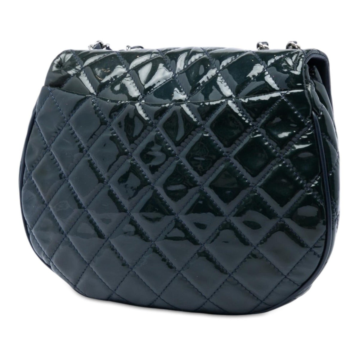 Chanel Medium Quilted Patent Bubble CC Flap